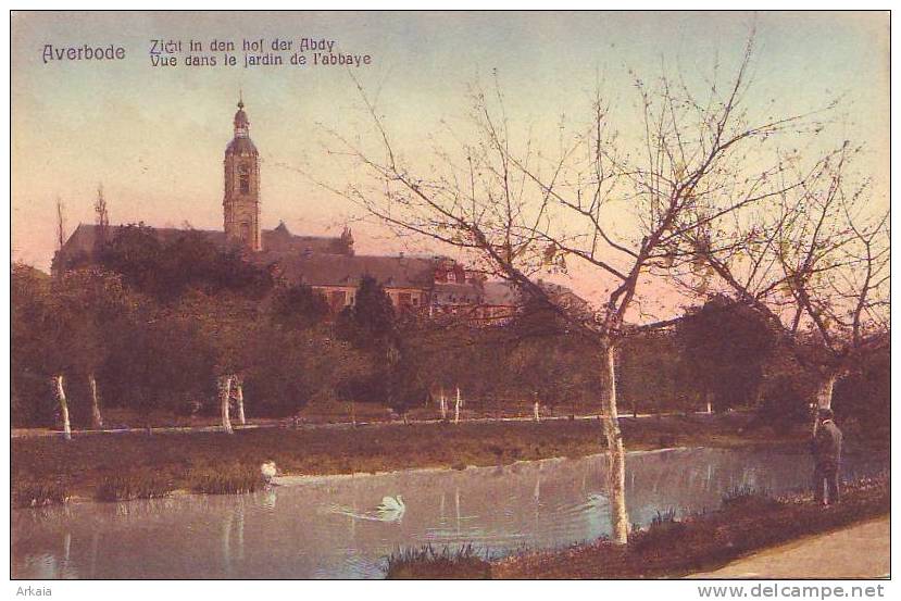 AVERBODE = Vue Dans Le Jardin De L'abbaye - Carte Couleur  (vierge) - Autres & Non Classés