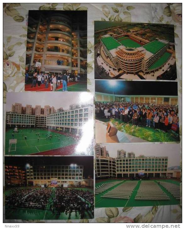 Basketball - SIX Postcards Of The Basketball Court In Cham Son School, Macau, China - Basketball