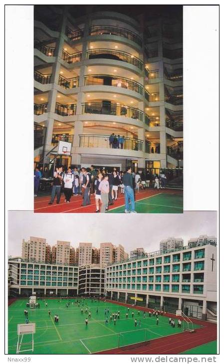 Basketball - SIX Postcards Of The Basketball Court In Cham Son School, Macau, China - Basketball