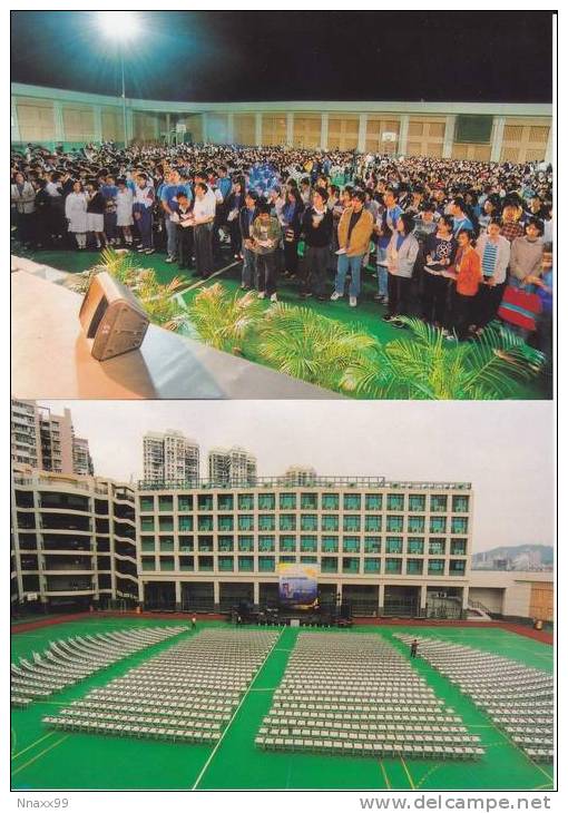 Basketball - SIX Postcards Of The Basketball Court In Cham Son School, Macau, China - Basketball