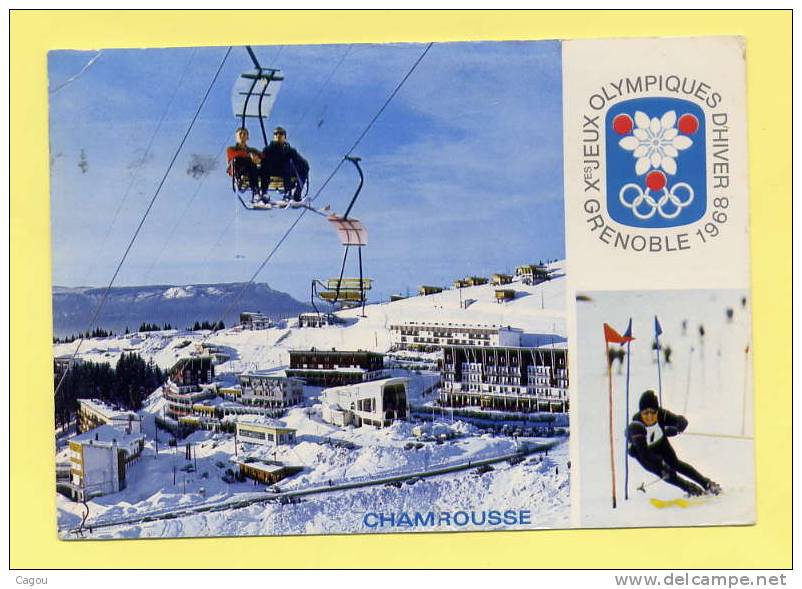 Flamme Postale X Jeux Olympiques D'Hiver  GRENOBLE 1968 Sur Carte Postale - Winter 1968: Grenoble