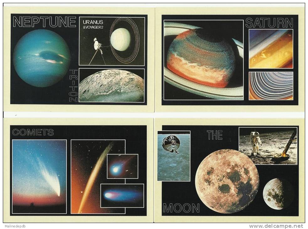 CARNET 10 CP PLANETARIUM : Neptune - Uranus - Comets - Earth - Sun - Mercury - Jupiter - Nebulae - Saturn - Moon -Space - Astronomy