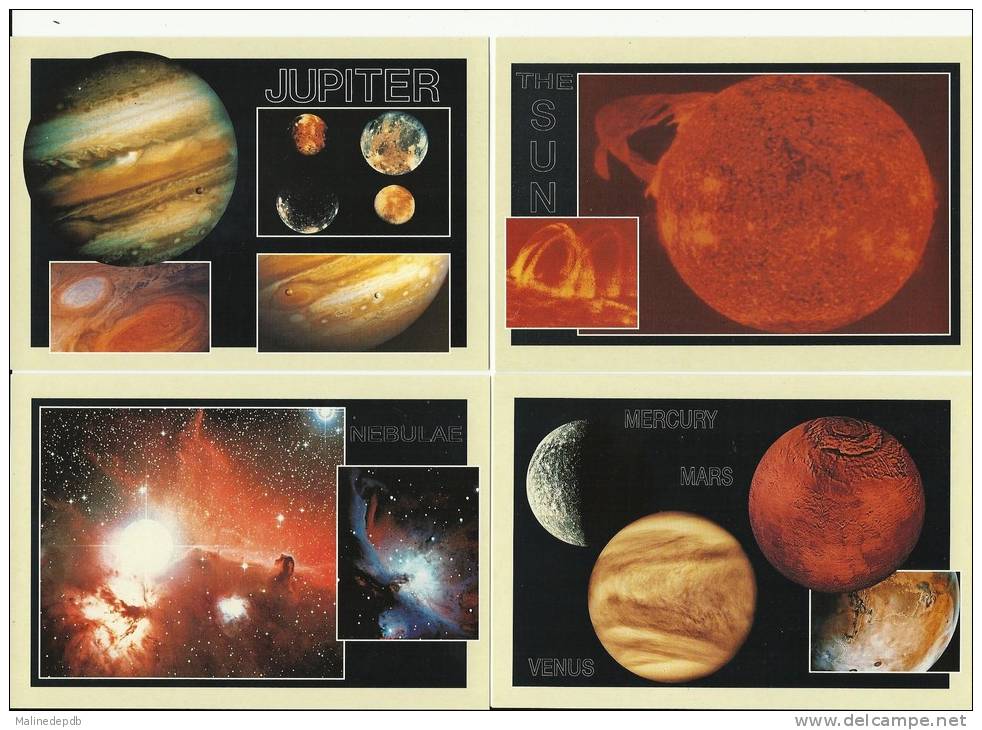 CARNET 10 CP PLANETARIUM : Neptune - Uranus - Comets - Earth - Sun - Mercury - Jupiter - Nebulae - Saturn - Moon -Space - Astronomia