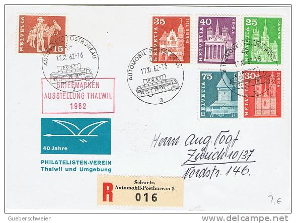 L-CH232 - SUISSE LETTRE RECOMMANDEE De L´Exposition Philatélique De Thalwil 1962 - Storia Postale