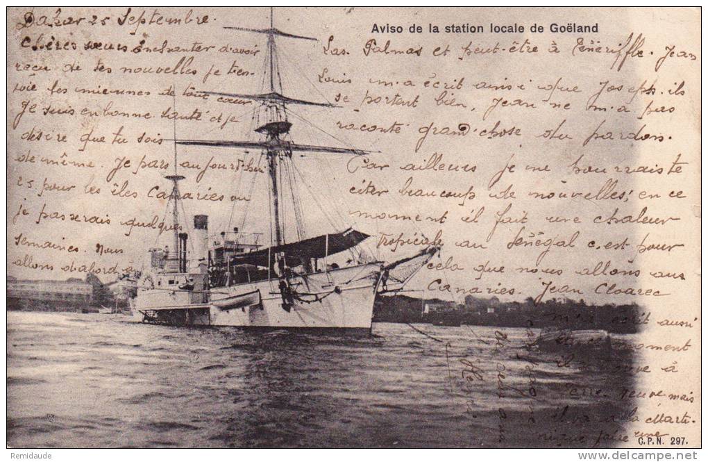 SENEGAL - 1904 - OBLITERATION à MARSEILLE ! MARITIME ! CP Avec TYPE GROUPE De DAKAR Pour ST SERVAN (ILLE ET VILAINE) - Brieven En Documenten