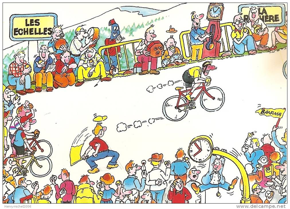 Savoie - Les Echelles - La Ruchère , 16e étape Cyclistes Tour De France 1984 , Pub Banania - Les Echelles