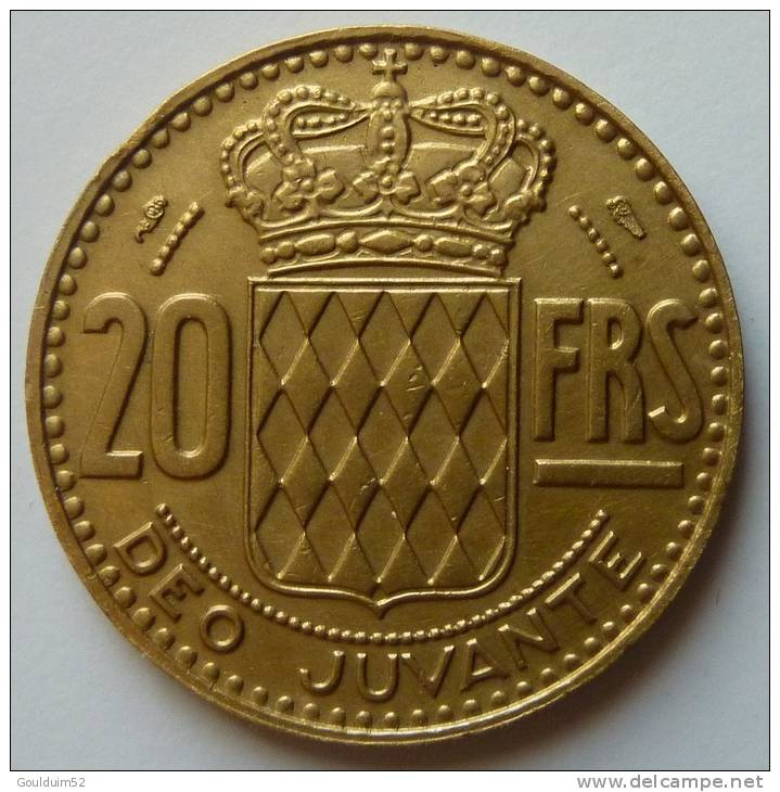 Vingt Centimes 1951  Rainier III - 1949-1956 Oude Frank