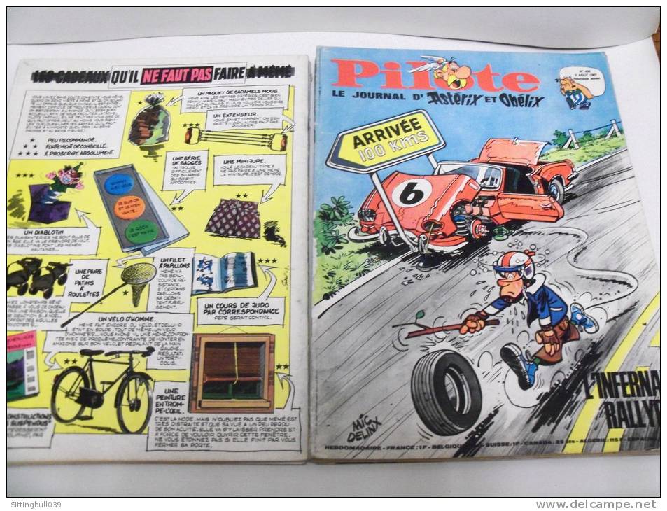 PILOTE, Le Journal D'Astérix Et D'Obélix. 1967. 10 N°s. Correspondance Reliure éditeur N° 37. Avec Pilotoramas. - Pilote