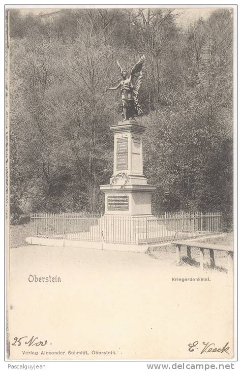 CPA OBERSTEIN - KRIEGERDENKMAL - Idar Oberstein