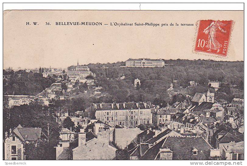19879 BELLEVUE-MEUDON - L'Orphelinat St-Philippe Pris Dela Terrasse De L'observatoire -HW 36 - Meudon
