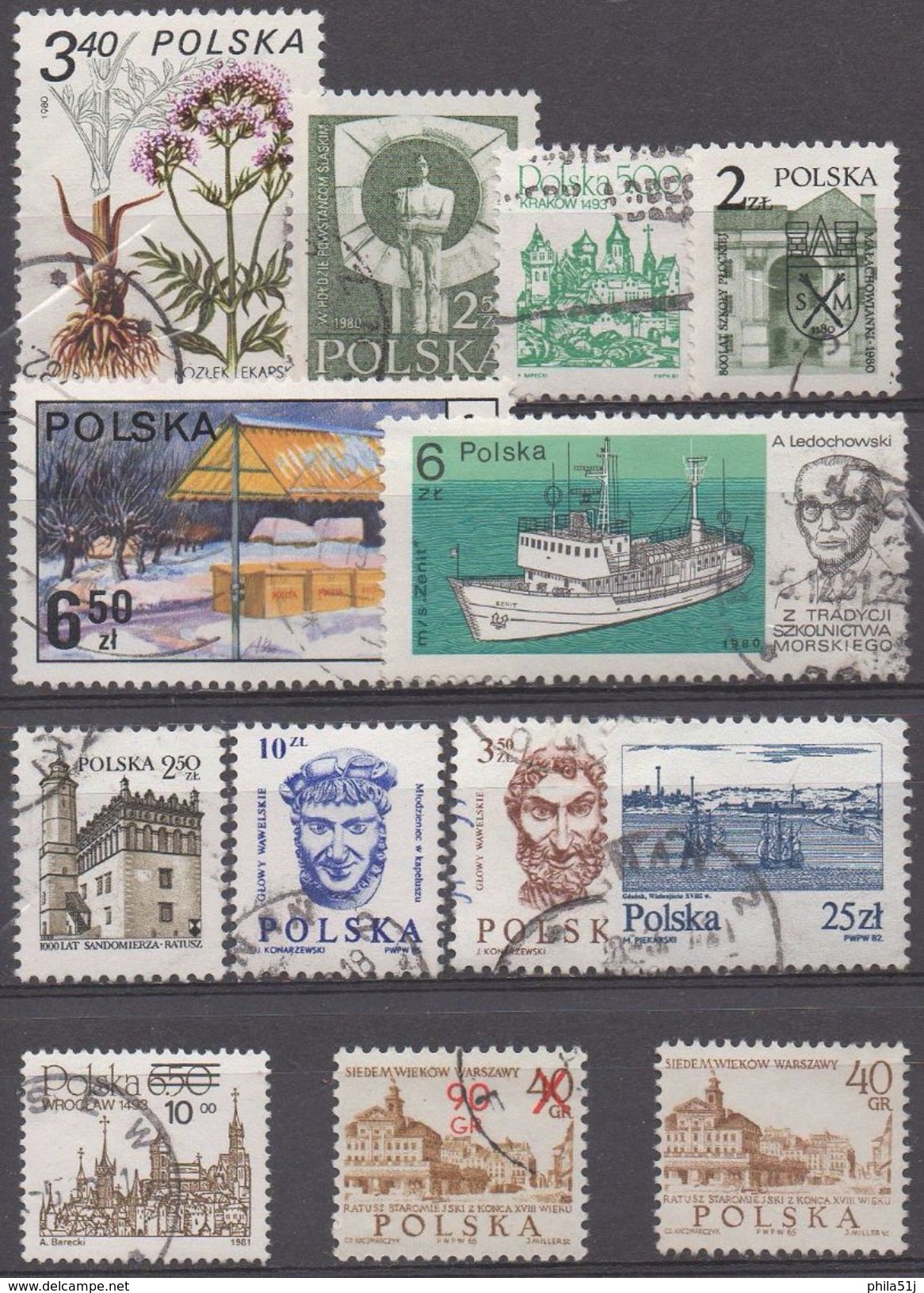 POLOGNE  N°LOT OBL VOIR SCAN - Collections