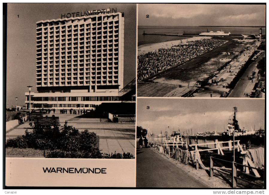 AK Rostock-Warnemünde, Hotel Neptun, Am Alten Strom, Blick Vom Hotel, 1977 - Rostock