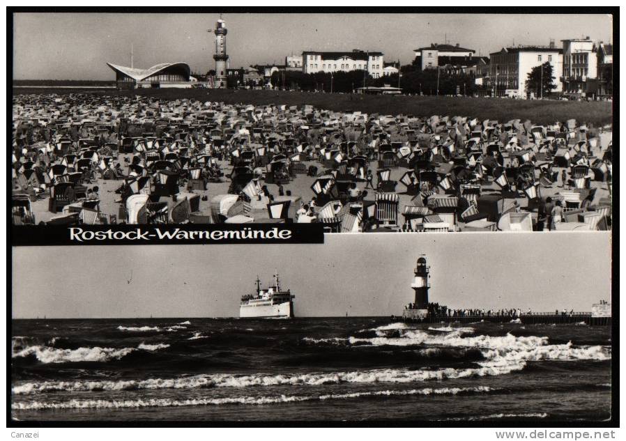 AK Rostock-Warnemünde, Leuchtturm Und Gaststätte "Teepott", 1980 - Rostock