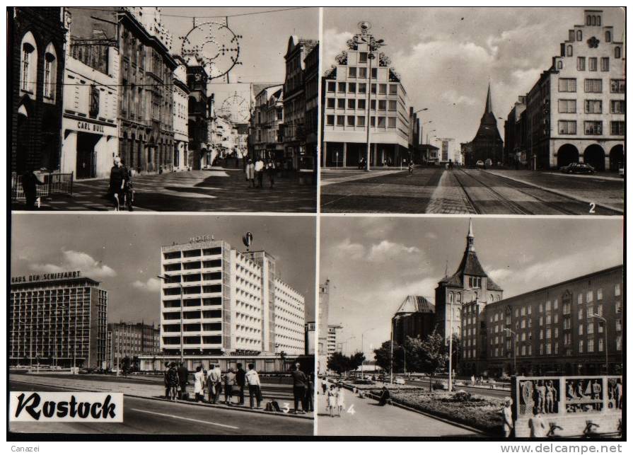 AK Rostock, Kröpeliner Str, Langestr, Haus Sonne Und Steintor, Hotel Warnow 1973 - Rostock