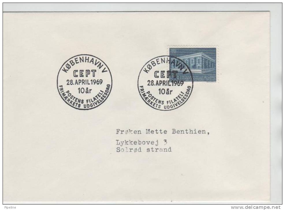 Denmark FDC 28-4-1969 EUROPA CEPT 10th Anniversary - 1969