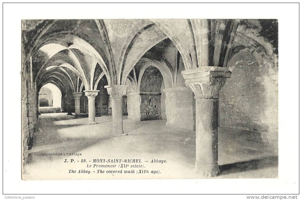Cp, 50, Le Mont Saint-Michel, L'Abbaye, Le Promenoir - Le Mont Saint Michel
