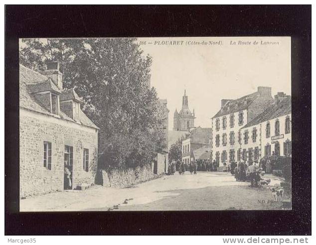 Plouaret La Route De Lannion édit.ND N° 386 Animée Café Le Bras - Plouaret