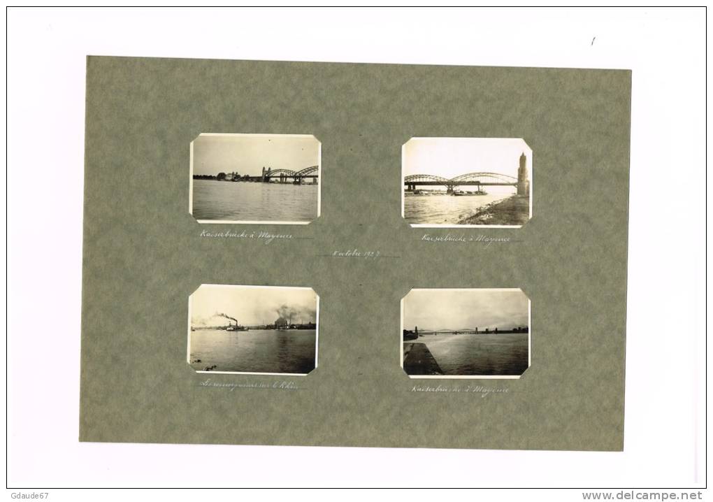 RELIURE PORTE DOCUMENT FAITE À LA MAIN - "ALBUM" AVEC 56 PETITES PHOTOS DE VILLES & PAYSAGES ALLEMANDS - FIN ANNEES 1920