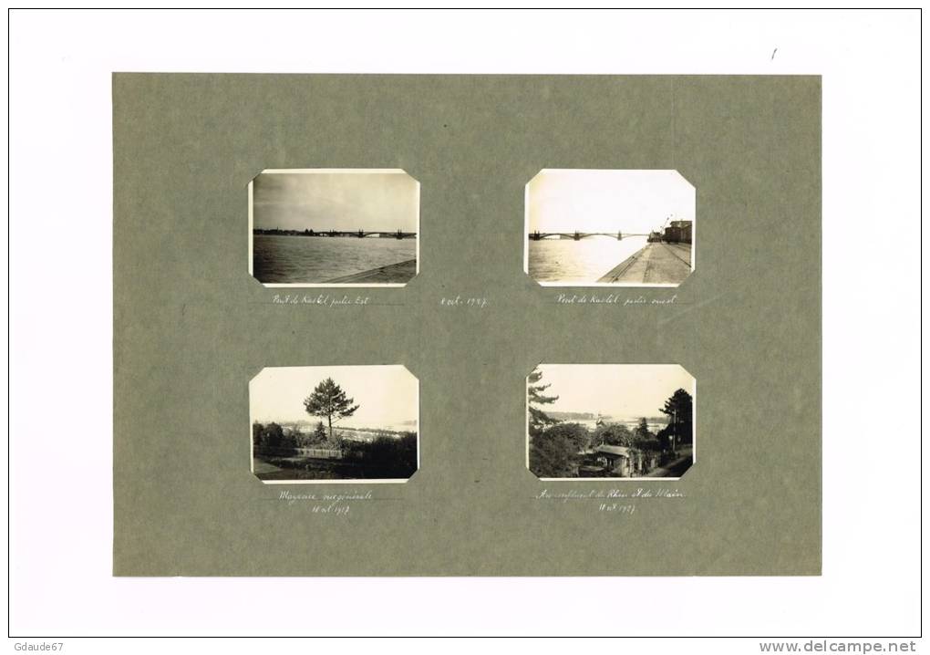 RELIURE PORTE DOCUMENT FAITE À LA MAIN - "ALBUM" AVEC 56 PETITES PHOTOS DE VILLES & PAYSAGES ALLEMANDS - FIN ANNEES 1920