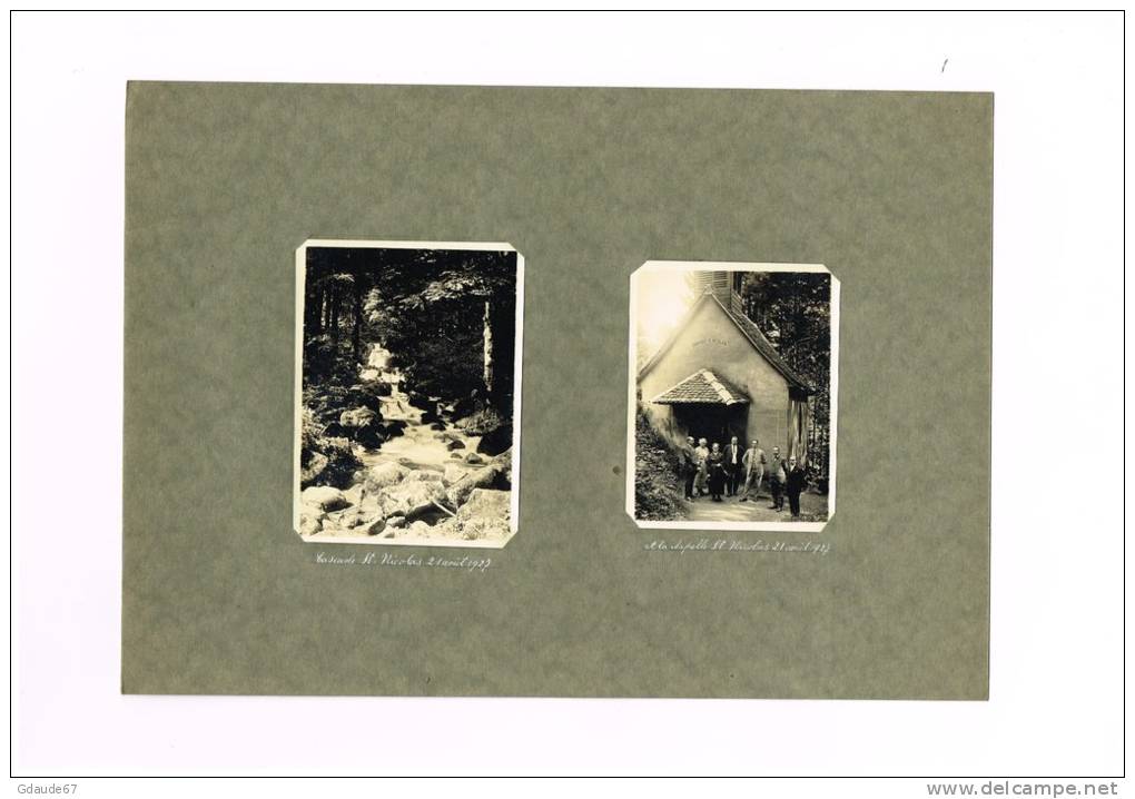 RELIURE PORTE DOCUMENT FAITE À LA MAIN - "ALBUM" AVEC 56 PETITES PHOTOS DE VILLES & PAYSAGES ALLEMANDS - FIN ANNEES 1920