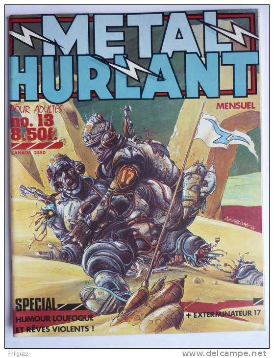 Magazine METAL HURLANT N° 13 1976 MOEBIUS - BILAL - DRUILLET - FOREST - F'MURR - RIVIERE - LOB - CLERC - MARGERIN  ... - Métal Hurlant