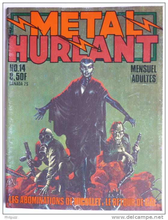 Magazine METAL HURLANT N° 14 1976 MOEBIUS - DRUILLET - FOREST - NICOLLET - RIVIERE - LOB - GAL - MASSE  ... - Métal Hurlant