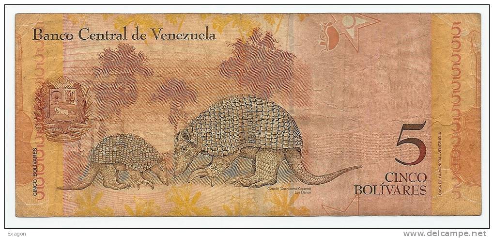 Lotto Di N. 2  Banconote  Del VENEZUELA  Da 5 E Da 10 Bolivares  - Anno 2007. - Venezuela