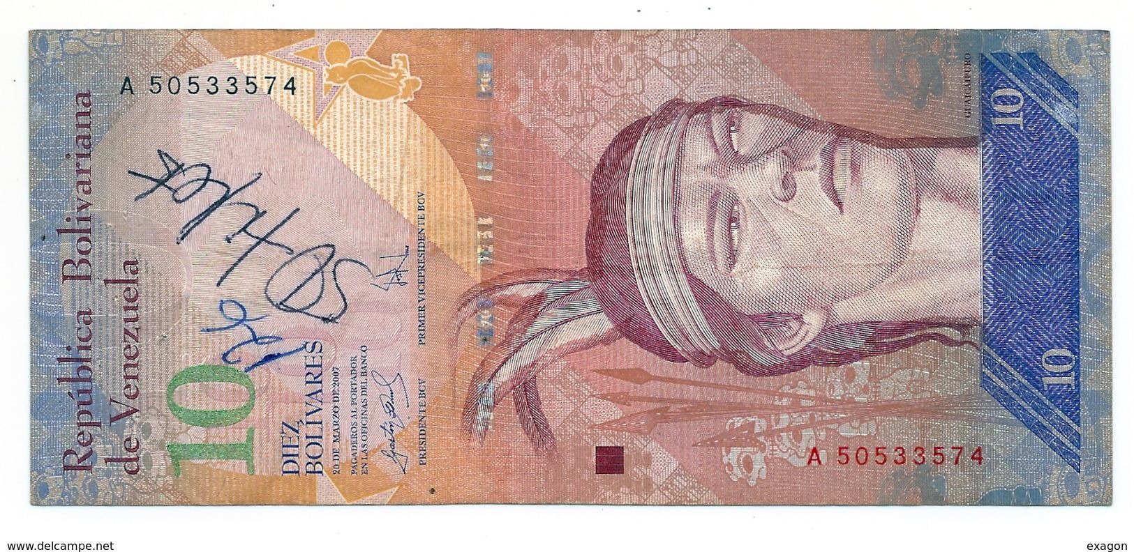 Lotto Di N. 2  Banconote  Del VENEZUELA  Da 5 E Da 10 Bolivares  - Anno 2007. - Venezuela