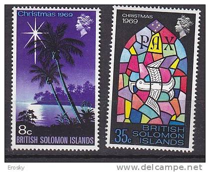 P3460 - BRITISH COLONIES SOLOMON Yv N°183/84 ** NOEL CHRISTMAS - Iles Salomon (...-1978)