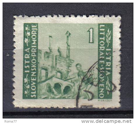 BIN289 - ISTRIA LITORALE SLOVENO , 1 Lira N. 53  Used - Jugoslawische Bes.: Slowenische Küste