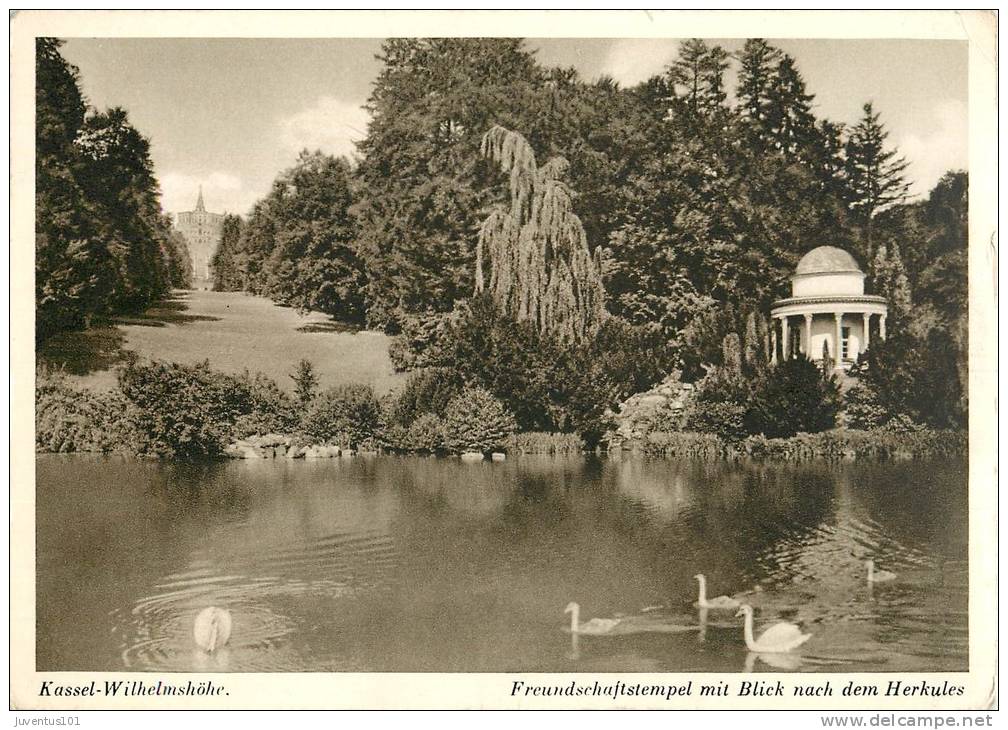 CPSM Löwenburg-Kassel Wilhelmshöhe-Freudschaftstempel Mit Blick Nach Dem Herkules   L976 - Andere & Zonder Classificatie