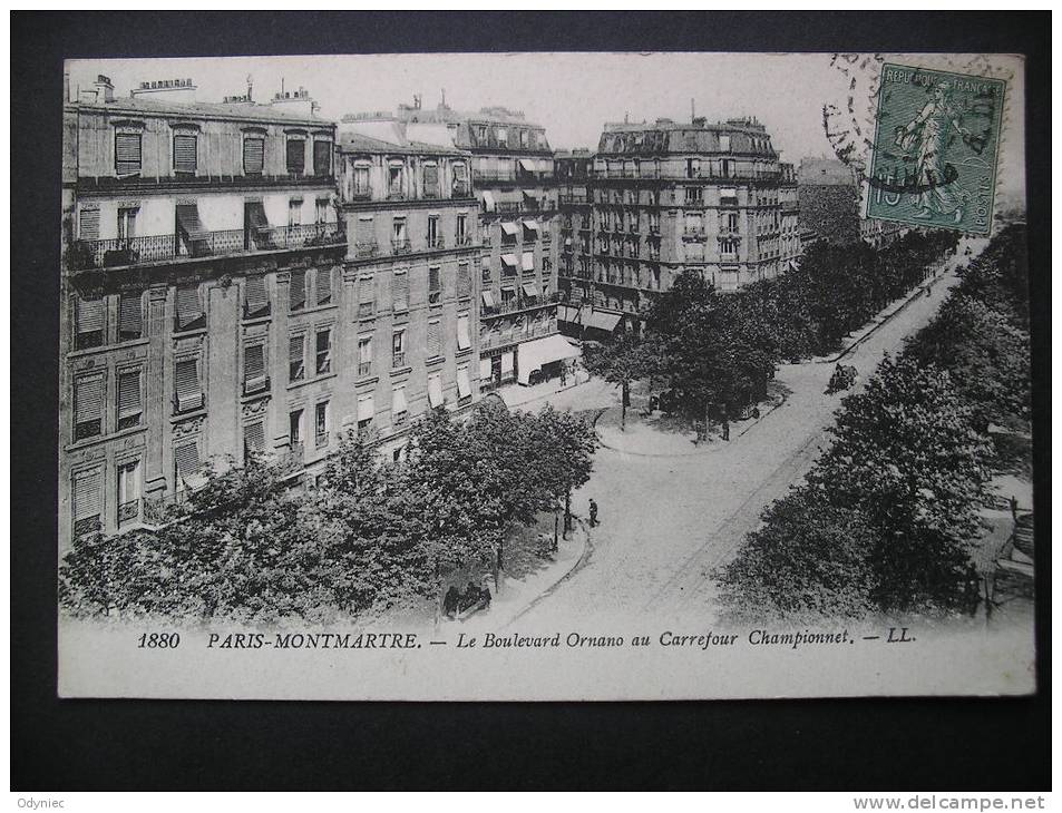 Paris-Montmartre.-Le Boulevard Ornano Au Carrefour Championnet 1919 - Ile-de-France