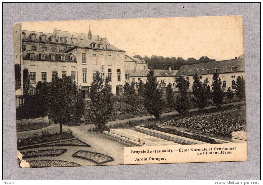 24976    Belgio,   Brugelette (Hainaut),  Ecole  Normale  Et  Pensionnat De L"Enfant  Jesus,  Jardin  Potager,  VG  1919 - Brugelette