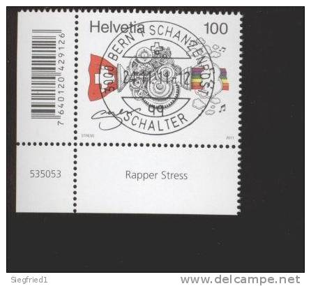 Schweiz  Gestempelt Rapper Stress Neuheiten Eckrand Ungefaltet Mit Strichkodierung - Unused Stamps