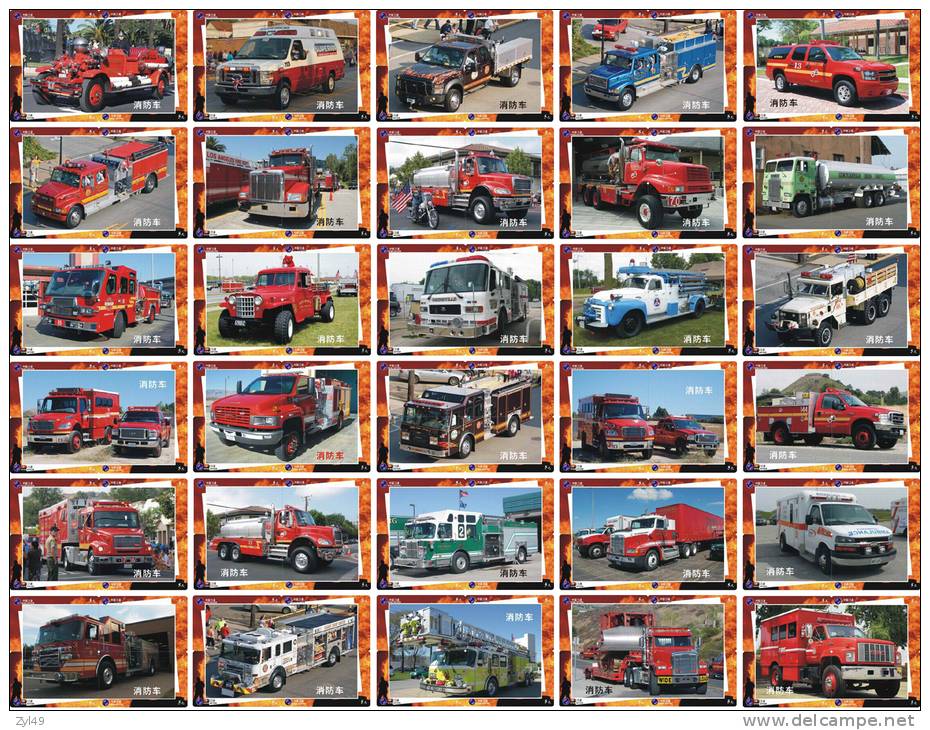 A04360 China Phone Cards Fire Engine Puzzle 120pcs - Firemen