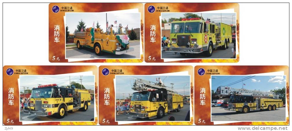 A04361 China Phone Cards Fire Engine 50pcs - Brandweer