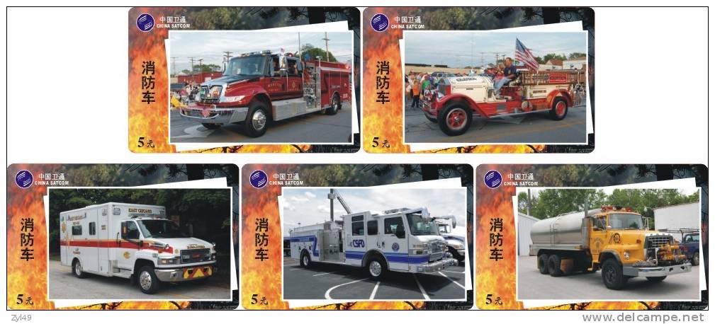 A04361 China Phone Cards Fire Engine 50pcs - Firemen