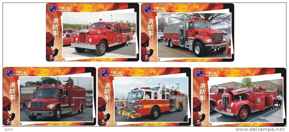 A04361 China Phone Cards Fire Engine 50pcs - Brandweer