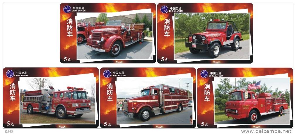 A04361 China Phone Cards Fire Engine 50pcs - Firemen