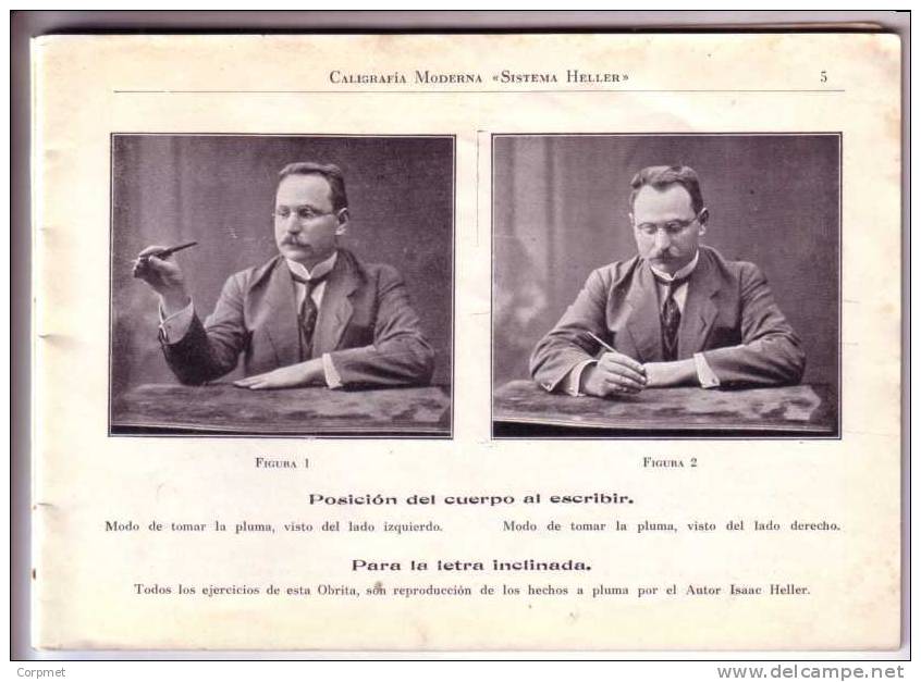 CALIGRAFIA - CALLIGRAPHIE - Libro C/1920's -  Sistema HELLER - 32 Páginas - Varias Ilustraciones - Handwetenschappen