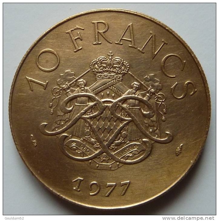 Dix Francs 1977 Rainier III - 1960-2001 Francos Nuevos