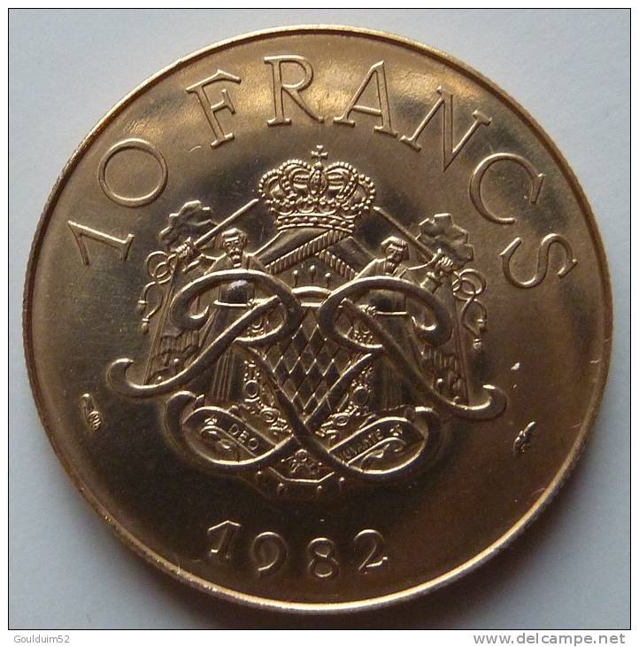 Dix Francs 1982  Rainier III - 1960-2001 Nouveaux Francs