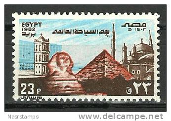 Egypt - 1982 - ( World Tourism Day - Sphinx, Pyramid Of Cheops, St. Catherine’s Tower ) - MNH (**) - Egyptology