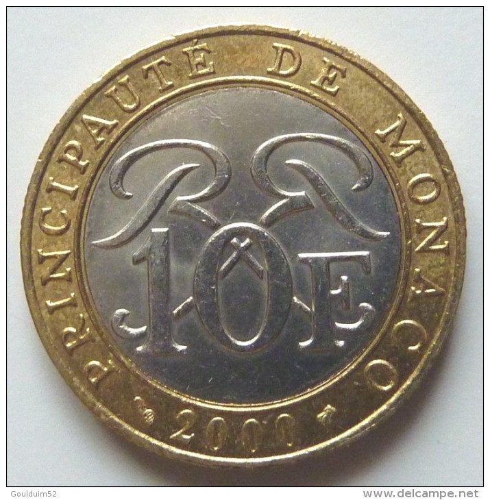Dix Francs 2000 Sceau Des Grimaldi - 1960-2001 Nouveaux Francs