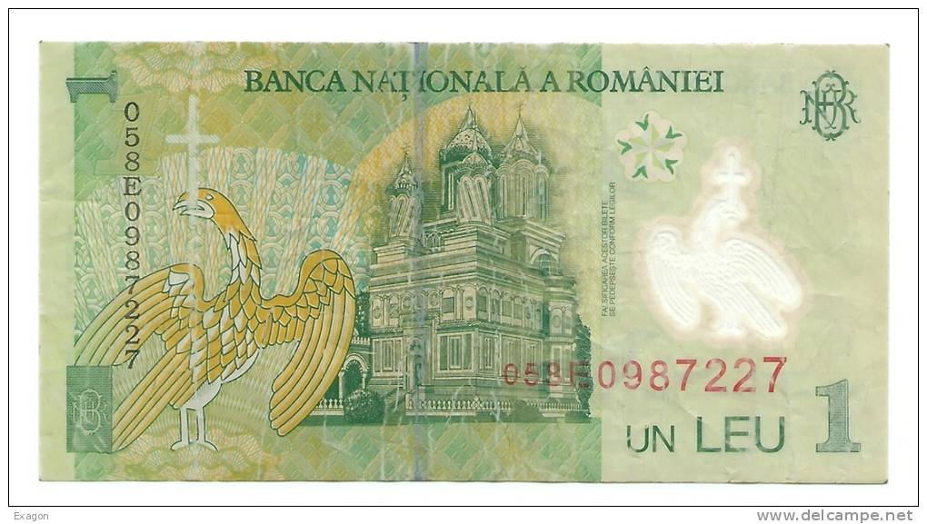 Banconota Da  1  LEU  ROMANIA - Anno 2005 - Romania