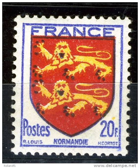 N° 605 Armoiries Normandie - 1941-66 Armoiries Et Blasons