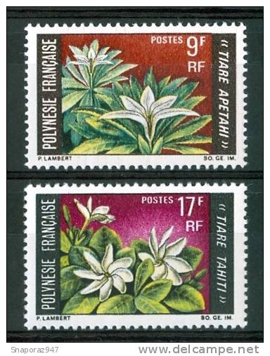 1969 Polinesia Fiori Flowers Blumen Fleurs Serie Completa MNH** Fio15 - Altri & Non Classificati