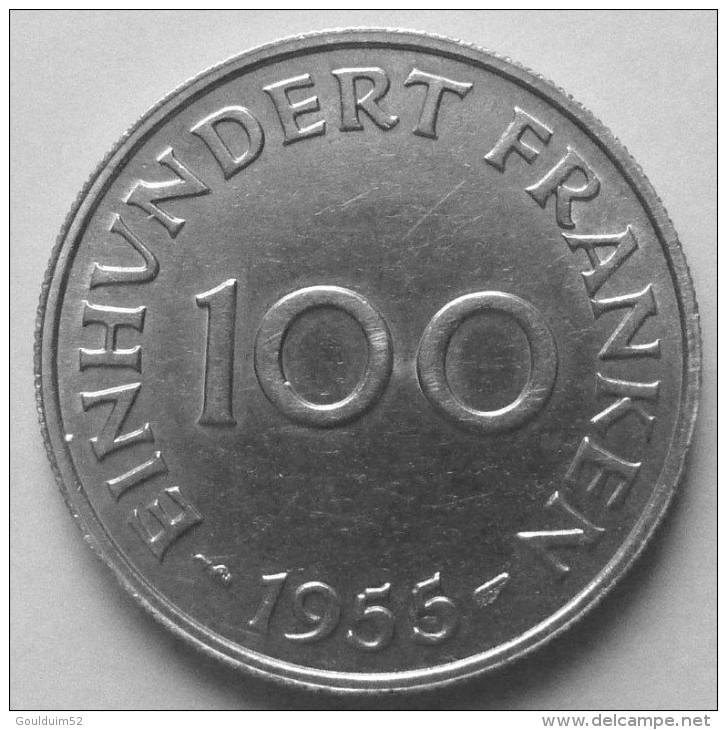 Cent  Franken 1955 - 100 Francos