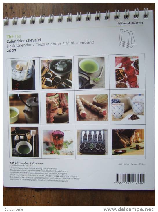 TRES JOLI CALENDRIER CHEVALET / THE / 2007 / EDITIONS DU DESASTRE - Petit Format : 2001-...