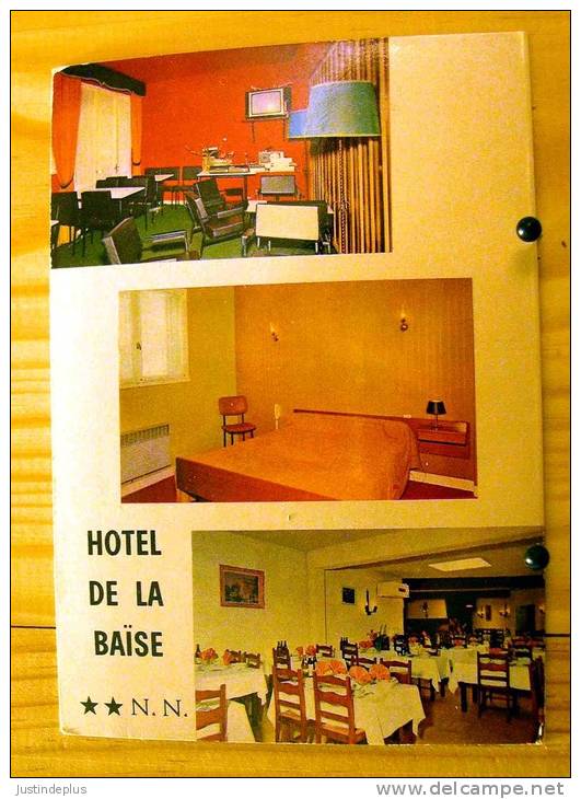 GERS 32 VIC  FEZENZAC SAINT JEAN POUTGE HOTEL RESTAURANT DE LA BAISE 2 CARTES 4 PAGES SCAN R/V - Vic-Fezensac